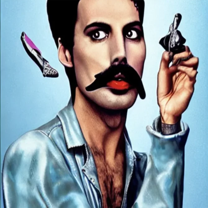 Freddie Mercury in the style of Damien Hirst     56